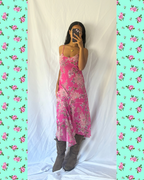 Vintage 2000's Pink Asymmetric Dress