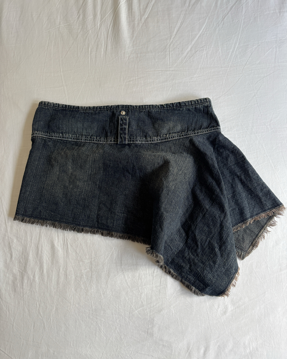 Vintage 00's Asymmetric Denim Mini Skirt