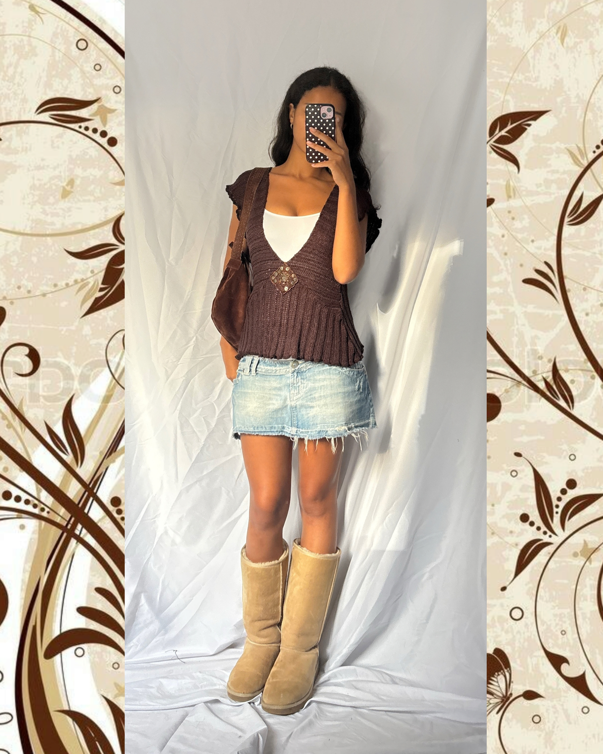 French Vintage 00's Knit Tuscan Top