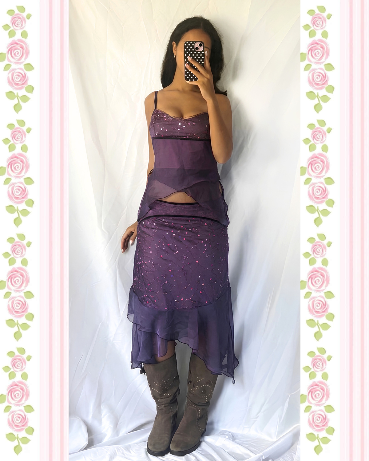 Vintage Sequin Mermaid Two Piece Set
